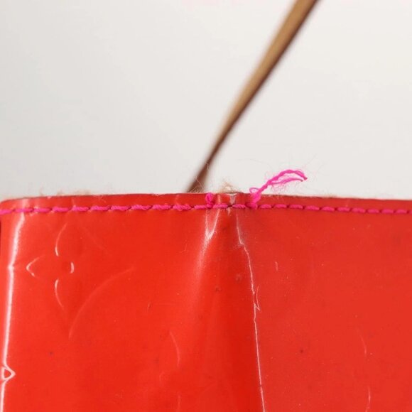 LOUIS VUITTON Monogram Vernis Fluo Reade MM Hand Bag Pink M91900 LV Auth 144619 - Picture 6 of 16